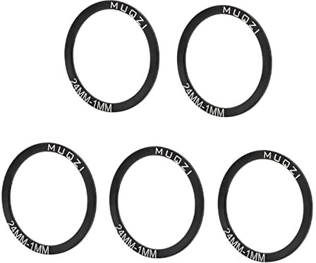 Sharplace 5 stücke MTB Bike Tretlager Dichtung Kurbelsatz Unterlegscheibe Aluminiumlegierung Spacer, 24MM T1MM