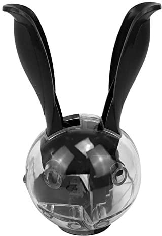 Fiauli Pepper Mill Manual Mini Salt Pepper Mill,Large Capacity Adjustable Coarseness Salt Mill,Rabbit Ears Core Ball Grinder with Ceramic Mechanism for Home Black