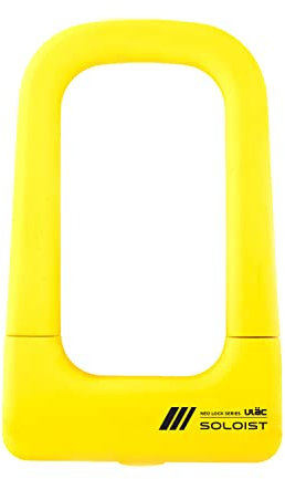 Candado Bicicleta U Antirrobo - Alta Seguridad con 3 Llaves Grillete Aleación 14 mm Ultraligero para Bici, Moto y Patinete Eléctrico (Amarillo)