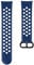 Hama Fitbit Uhrenarmband 22 mm (verstellbares Ersatzarmband f. Smartwatch Versa 3, Versa 4, Sense, Sense 2, Sportarmband atmungsaktiv zum Tauschen, Silikon Wechselarmband, Edelstahl Knopf) blau/grau