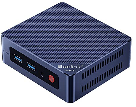 Beelink Mini S12 Mini PC Mini Ordinateur de Bureau avec Alder Lake-N95(Turbo 3.4G), DDR4 8 Go/256 Go M.2 SSD 2280, Affichage Double écran, WiFi 5, LAN 1000 Mbps, Double HDMI, BT 4.2