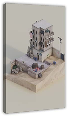CSGO Staubposter auf Leinwand, Poster, Wandkunst, Dekoration, Druck, Gemälde für Wohnzimmer, Schlafzimmer, Dekoration, Rahmenstil, 60 x 90 cm
