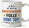 Mugffins Tassen/Becher mit Spruch für MARATHONLÄUFERIN - Auf Französisch - Tout le monde vous a parlé - 11 oz / 330 ml - originelles und lustiges Geschenk Mitarbeiter