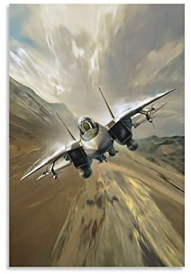 Vintage-Poster F14 Tomcat Fighter Poster, dekoratives Gemälde, Leinwand, Wandposter und Kunstbild, modernes Familien-Schlafzimmer, 30 x 45 cm