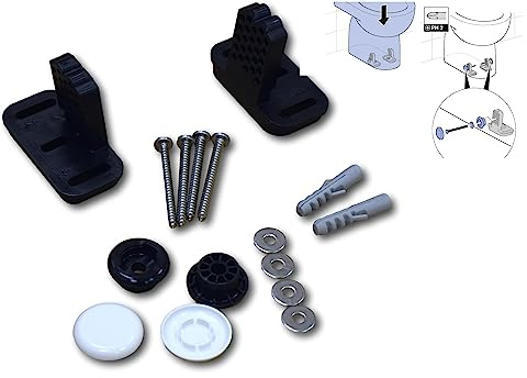 Geberit Angled Floor to WC Toilet Pan Bidet or Semi Pedestal Fixing Kit Bracket & Bolts