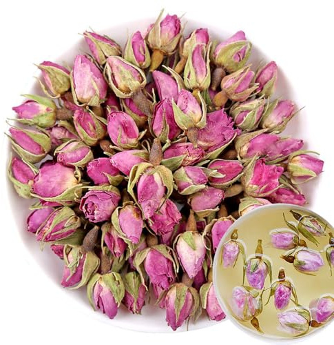 100% France Rose 50G/1.76oz Frisch, Nicht GMO Loses Blatt, Natürliche getrocknete Blumen Kräuter für Seifenherstellung, für Tee, Sirup, Getränke, Backen, DIY Schönheit, Sachets, Frischer Duft