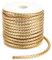 BENECREAT Cordon Cuir Tressé Rond Doré 15m, Corde de Cordon de Perles en Similicuir de 7 mm de Large pour la Fabrication de Bijoux, Colliers, Bracelets, Enveloppements, Artisanat