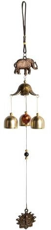 Small snail Feng Shui Windspiele Elefantenmuster Vintage Metall Windspiel Segen Glocke Windspiel Chinesische Windspiele für Garten Zuhause Terrasse Hof