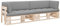 Festnight Lounge Gartenmöbel Set Paletten 2-Sitzer,Lounge-Set Holz Paletten Braun,Gartensofa-Set Holz,Ecksofa Paletten,Terrassenmöbel Lounge mit Grau Kissen (2-Sitzer)