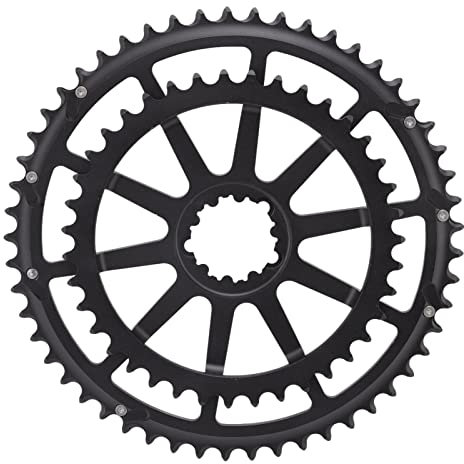 Kuuleyn Plato De Bicicleta, Plato Ovalado, Piñones GXP, Plato Doble De Bicicleta Plato De Rueda De Cadena De Disco De Diente Ancho Estrecho 53T 39T para Bicicleta De Carretera De Montaña