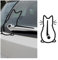 JNNJ Katze Wischer Aufkleber, Lustig Cartoon Kätzchen Abziehbild, Auto Heck Fenster Abziehbild Aufkleber Dekor, Universale Wasserdicht Tier Autoaufkleber(Schwarz)