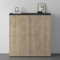 doporro Sideboard Kommode 100 cm in Anthrazit matt und Eiche Greige Aufbewahrungsschrank Bodenstehend für Ihren Wohnbereich Viel Stauraum Schrank 04