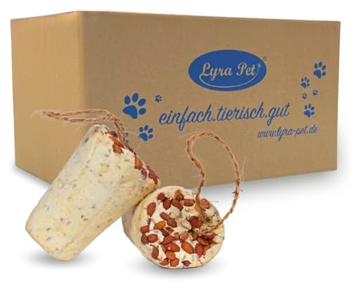 Lyra Pet® 2 x 12 STK. Energie Boost Nuss Riegel mit Erdnüssen Fettfutter | Wertvolle Energiequelle für Wildvögel - Fettreiches, ganzjähriges Vogelfutter mit Erdnussbutter, Saaten & Kernen