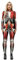 WEITING Enger langärmliger Jumpsuit mit Skelett-Aufdruck für Damen, Cosplay-Kostüm-BAX155-XL