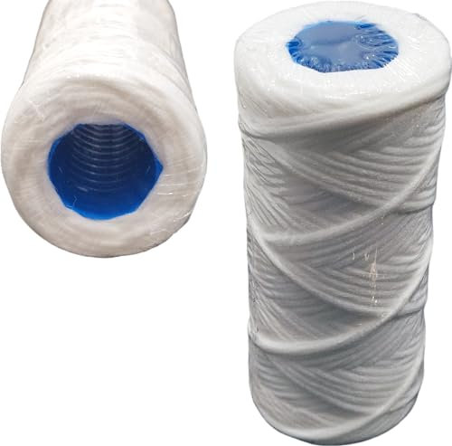 Generico Filtro Filo Avvolto PP 25 Micron Cartuccia Filtrante Antimicrobica 5 Lunghezza 13cm - Interno Ø 3cm - Esterno Ø 5,5cm - Bianco!