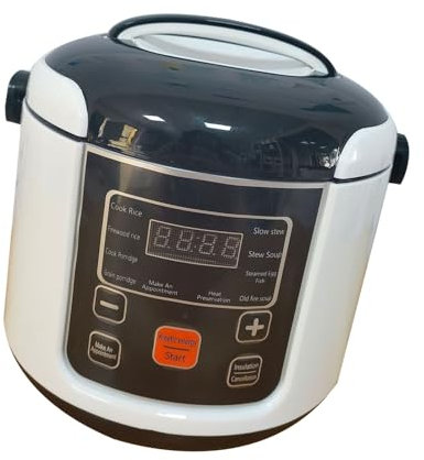 Mini Olla Arrocera 2L Pequeña Olla Arrocera Eléctrica de Viaje para Personas, Función de Mantener Caliente, Cocina Segura Portátil (12V)