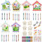12tlg Vogelhaus Windspiele Bastelset Kinder Vogelhaus Bausatz Kinder Holz Klangspiele Set Holz Windspiel Bastelset Kindergeburtstag für Kinder Holz Windspiel Bastelset für Jungen Mädchen