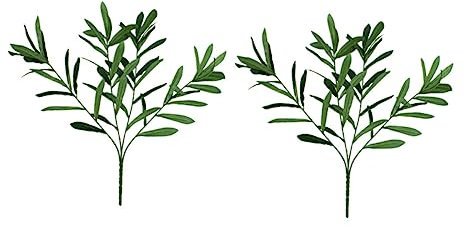 Zerodeko 2pezzi Ramo Di Ulivo Artificiale Decorativo Per Casa e Ufficio Piante Resistenti All Usura Per Decorazioni Da Tavolo e Matrimoni Naturale Facile Da Posizionare e Manutenere
