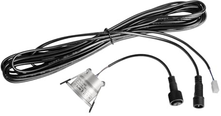 S-Polytec PREMIUM Mini LED- Einbauspots Warmweiss 3.000K, DIMMBAR, IP65, FUNK 3W Einbaustrahler Terrassenüberdachung, Bad, Sauna mit Fernbedienung (SILBER, 1x LED-Spot)