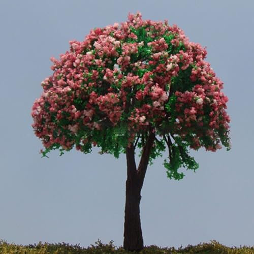 SMZhomeone 20 Stücke Modell Bäume Miniatur Architektur Bäume Eisenbahn Landschaft Blume Baum Landschaft 4Cm HO O Z Skala