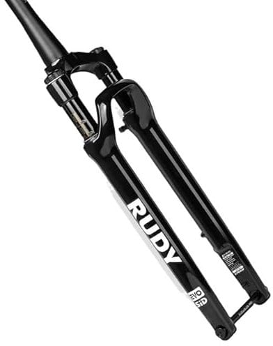 QAINKUN Bike Forks 700C Road Bike Fork Suspension 100 * 12MM Air And Oil Shock Absorber Tapered Off-road Disc Brake Fork Gravel Mtb Forks(Glossy UD WHITE LOGO)