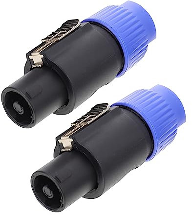 Angoily 2stücke Kunststoff Audio Steckverbinder Lautsprecher Terminal Anschlüsse -core Stecker Für Bühnenlautsprecherkabel