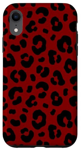 iPhone XR Dark red,black spots ,black and red Case