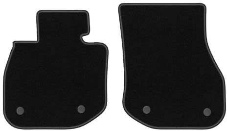 Velours-Fußmatten vorne passend für BMW iX1 2022-, Schwarz, BASIC | passend für Crossover; dünner Velours-Teppich (Polypropylen), ca. 4 mm; rutschfest, vormontierte Befestigungen (Typ Klett)