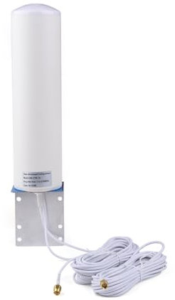 WSOLDMA DE 10-12dBi 4G LTE Antenne Außenantenne 698-2700MHz 1710-2700MHZ, Kompatibel mit 4G/3G/2G Modem Router, Dual SMA männlich, 5m Kabel