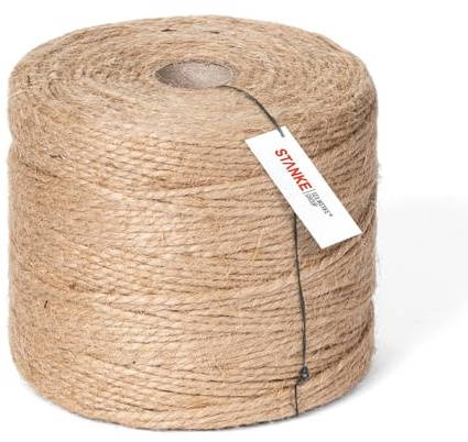 Seilwerk STANKE 100 m Corda di juta da 4 mm in fibra naturale intercciata