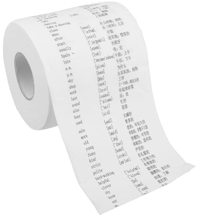 Phonetic Learning Symbol Paper Toilet English for Roll Word | Wood Pulp Tissue, School Use and Daily Routines, for Kids and Elementary Students Toilet Rolls