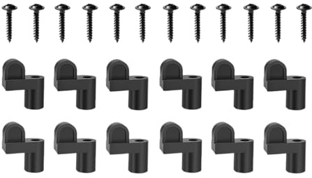 Clips Retenedores para Mosquiteras,12 Piezas Sujeciones Resistentes para Marcos con Tornillos | Clips de Seguridad para Mosquiteras Impermeables - para Hogar Oficina Dormitorio Sala de Estar