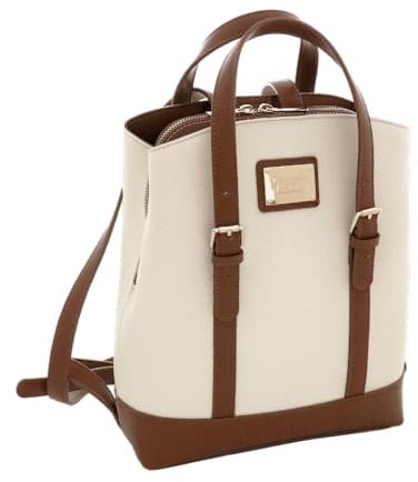 Camomilla Damen Rucksack, Kunstleder, Kollektion Toffee, Farbe Weiß