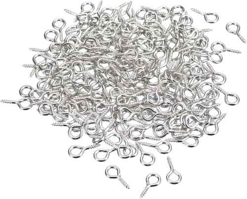 Bullone A Occhiello, 100 Viti Mini Occhielli Filettati, Vite Autofilettante for La Creazione Di Gioielli E Artigianato Fai-da-te(1 * 4 * 10mm)