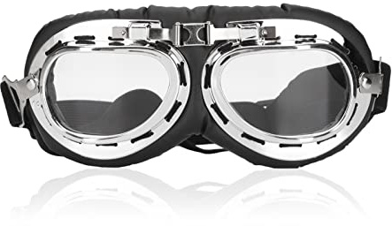 Aumotop Hundebrille, Augenschutz, Sonnenbrille für Große Hunde, mit Klapprahmen und Verstellbaren Trägern, Ideal für Outdoor-Aktivitäten (Transparent)