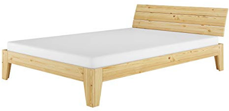 Erst-Holz Futonbett Überlänge 140x220 Doppelbett Kiefer Natur Massivholz Matratze Rollrost 60.62-14-220 M