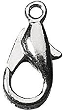 Rayher 2219521 Karabiner-Schließe, 13 mm, SB-Btl 2 Stück, platin