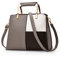 NICOLE&DORIS Frauen Farbe Einfache Handtaschen Umhängetasche Crossbody Messenger Bag Tote Schultasche für Lady PU Leder Dunkelgrau