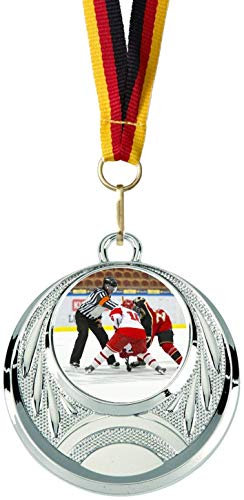 Verlag Reiner Kullack 10er-Set Medaillen »Eishockey«, mit 25 mm Sportfoto-Emblem (Folie, bunt)