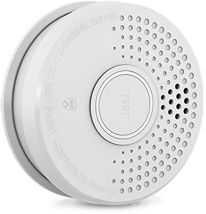 Detector de Humo DOF39 Plástico Señal de Aviso: 85 dB Funcionamiento con Pila de 9V