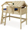Wickey Kinderbett Hochbett Crazy Cove aus Massivholz, Hausbett mit Fenster & Dach für Kinder 90 x 200 cm, Etagenbett mit Spielzeugzubehör - individuell Gestaltbar
