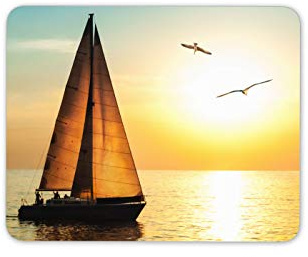 Destination Vinyl Ltd Sunset Sailing Ocean Sea Life Boating Mouse Mat Pad - Computer #16145