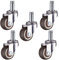 Bürostuhl-Lenkrollen,360 Grad Drehung Transportrollen Wheels,1.5-zoll 2-zoll Gummi Möbelrollen,Rolle für Babybett,Drehstuhl,Smoothly & Mute,5 Stück,Ohne Bremse (50mm,Circlip Type)