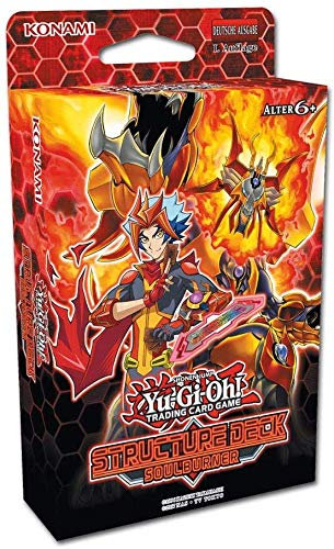a YuGiOh! Structure Deck Soulburner | DEUTSCH | Yu-Gi-Oh! Karten NEU & GÜNSTIG | + Arkero-G 50 Small Soft Sleeves japanische Kartenhüllen