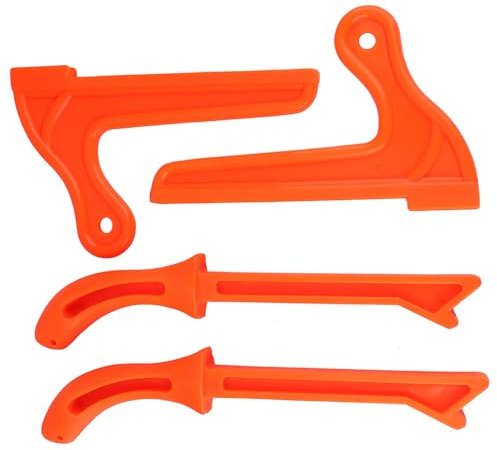 4Pcs Holzbearbeitungs-Push-Stick, Kunststoff-Sicherheit Holzbearbeitungs-Handsäge-Push-Sticks-Werkzeug, für Zimmerei, mit ergonomischem Griffdesign(Orange)