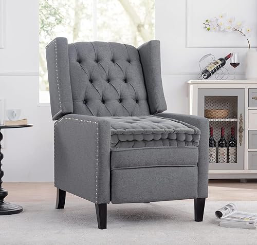 EXQUIZIT HOME Sitzkissen, 100 % Baumwolle, Füllkissen, dicke Sitzpolster, Erwachsene, Stuhl, Sessel, Garten, Silber, 45 cm x 45 cm + 10 cm Dicke, ca