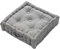 EXQUIZIT HOME Booster Cushion Seat Pad 100% Cotton Filling Cushion Thick Seat Pads Adults Chair Armchair Garden Silver 45cm x 45cm + 10cm Thickness Approximate