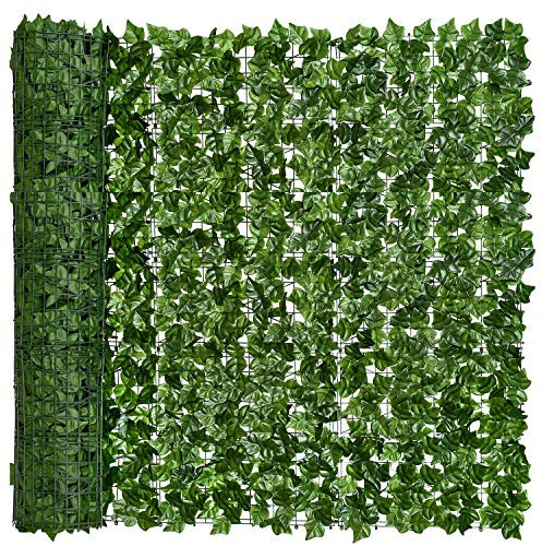 DearHouse künstliche Efeu-Hecke, Sichtschutzzaun, Wandschutz, Blatt- und Rankendekoration als Dekoration für Außenbereich, Garten