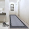 PHP Carpet Runners for Hallways Non-Slip Long & Wide Heavy-Duty Plain Super Absorbent Area Rugs, Stair Carpet and Kitchen Anti-slip Floor Mats - Greeky Rug (Silver & Black, 80 x 150 cm - L Runner)