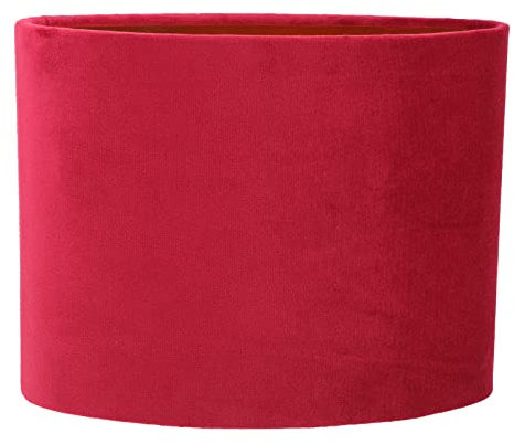 Stoff-Tischlampenschirm, Rot, ovale Schreibtischlampenfassung, zylindrische Lichtabdeckung, Ersatz für Tischwandlampenschirm-Dekoration